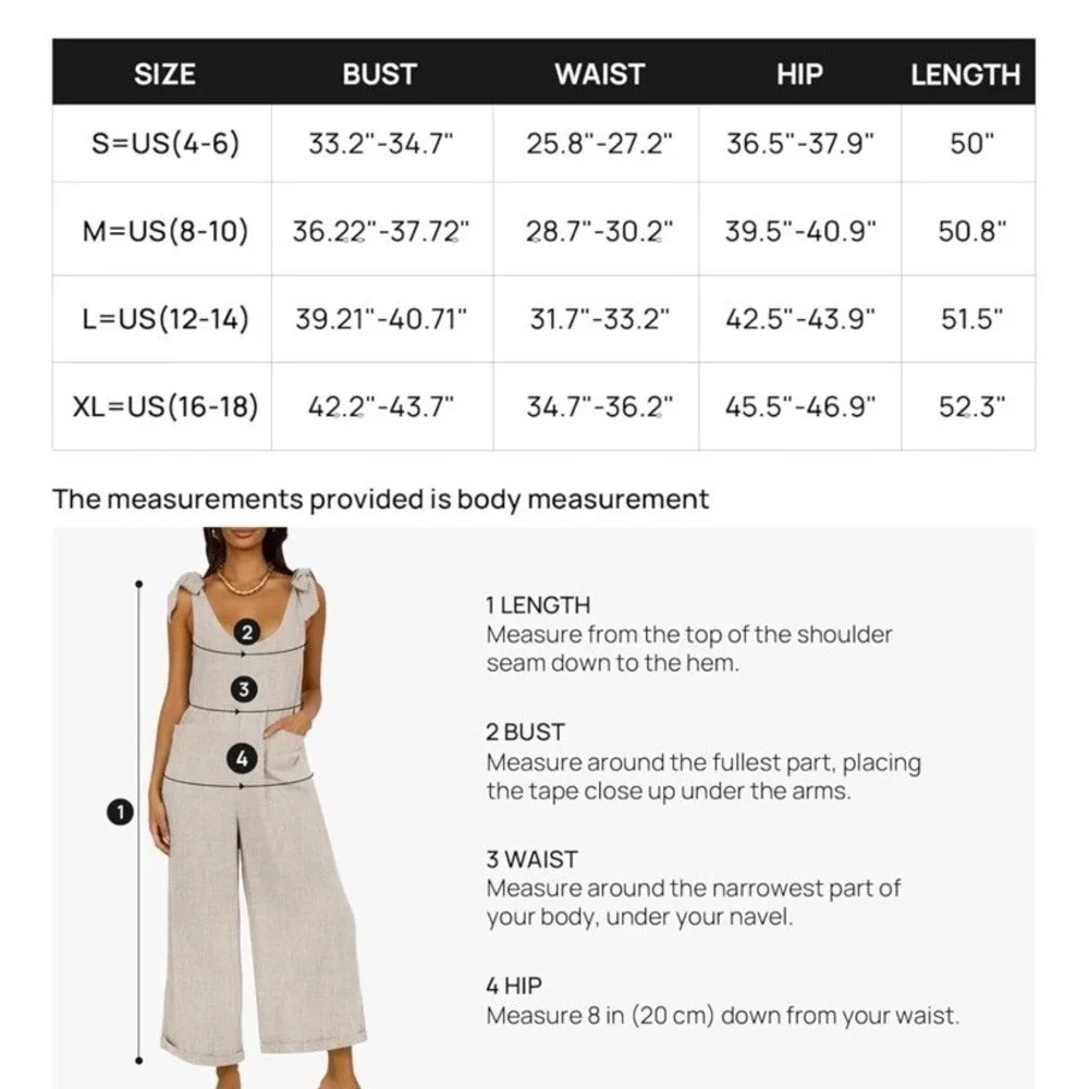 ZESICA Women's Summer Loose Sleeveless Jumpsuits Linen Adjustable Straps Oversiz